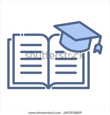 Higher Education Blue Icon Vector Illustration