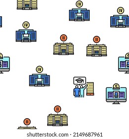 Ilustración De Línea Delgada Del Patrón De Diseño De Graduación Y De Educación Superior