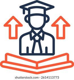 Higher Education Icon Color Line Vector Illustration