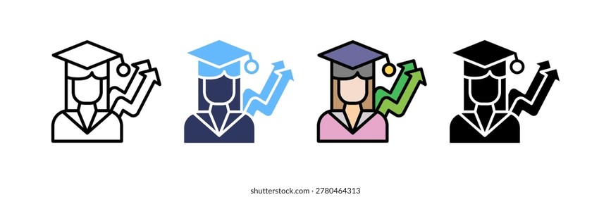 Higher Education Icon multiple Vector Illustration