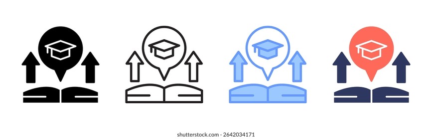 Higher Education icon sheet multiple style collection