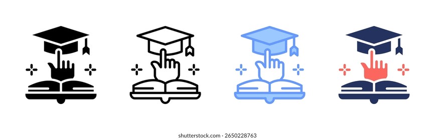 Higher Education icon sheet multiple style collection