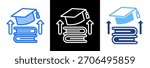 Higher Education Icon triplestyle Vector Illustration