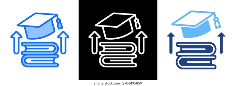 Icono de Educación más alta Ilustración vectorial triplestyle