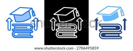 Higher Education Icon triplestyle Vector Illustration