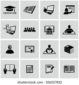 Higher Education icons set. Back to school.