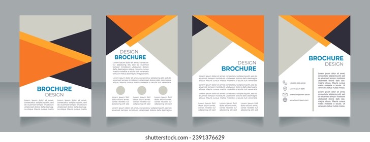 Higher education scholarship programs blank brochure design. Template set with copy space for text. Premade corporate reports collection. Editable 4 paper pages