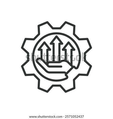 Higher support, icon in line design. Higher supports, customer support, technical supports, service assistance, support services on white background vector. Higher support editable stroke icon