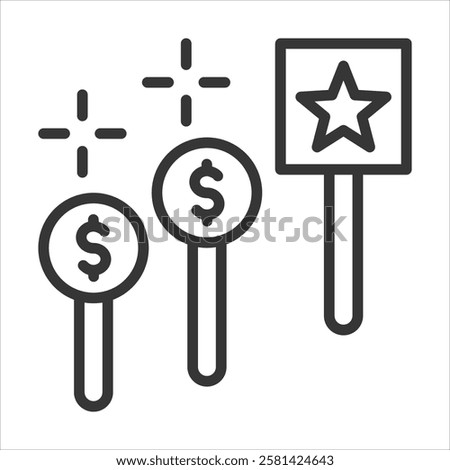 Highest Bidder Icon Vector Illustration Outline
