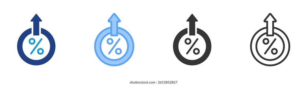 Highest Interest icon set multiple style collection