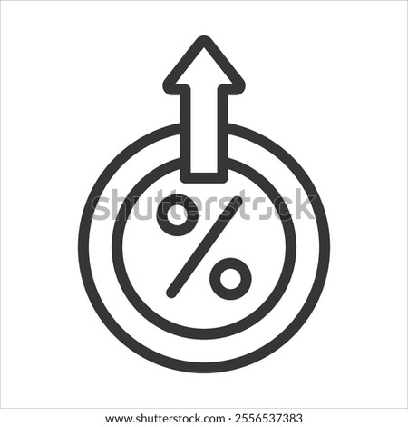 Highest Interest Outline Icon Vector Illustration