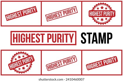 Highest Purity Rubber Stamp Set Vector
