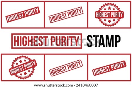 Highest Purity Rubber Stamp Set Vector