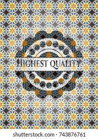 Highest Quality arabesque emblem background. arabic decoration.