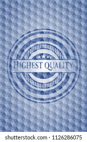 Highest Quality blue hexagon emblem.