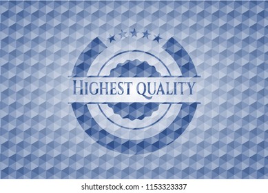 Highest Quality blue hexagon emblem.