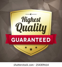 highest quality business gold vector label on crumple paper. isolated from background.