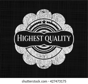 Highest Quality chalk emblem, retro style, chalk or chalkboard texture