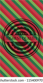 Highest Quality christmas colors style emblem.
