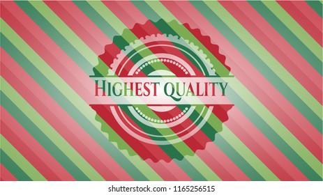 Highest Quality christmas colors style badge.