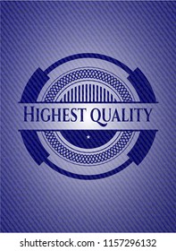 Highest Quality emblem with denim high quality background