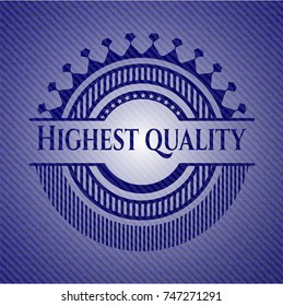 Highest Quality emblem with jean texture