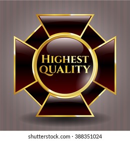 Highest Quality golden badge or emblem
