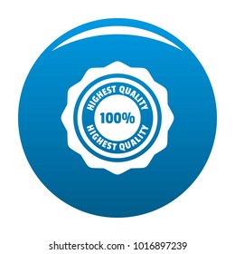 Highest quality logo. Simple illustration of highest quality vector logo for web