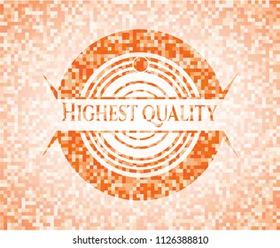 Highest Quality orange mosaic emblem