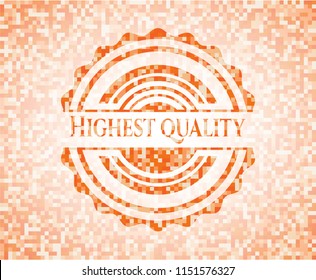 Highest Quality orange mosaic emblem