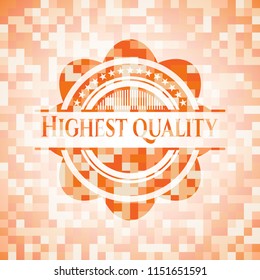 Highest Quality orange mosaic emblem
