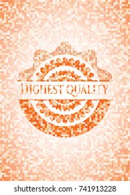 Highest Quality orange mosaic emblem