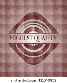 Highest Quality red seamless badge with geometric pattern.