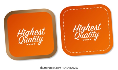 Highest Quality Stickers Isolated On White Background