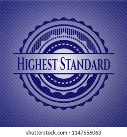 Highest Standard emblem with jean high quality background