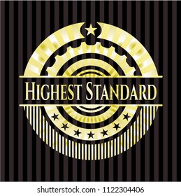 Highest Standard golden emblem or badge