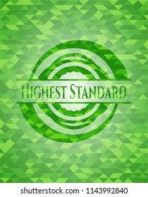 Highest Standard green mosaic emblem