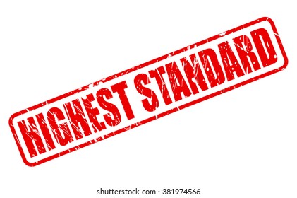 HIGHEST STANDARD red stamp text on white