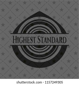 Highest Standard retro style black emblem