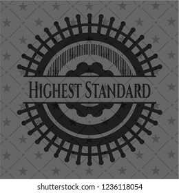 Highest Standard retro style black emblem