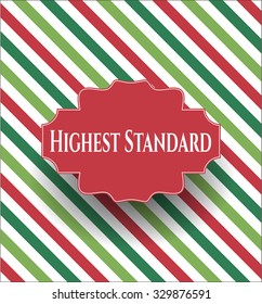 Highest Standard vintage style card or poster