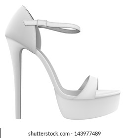 High-heeled blank shoe template.