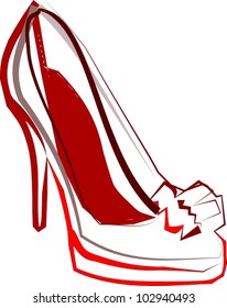 high-heeled shoes