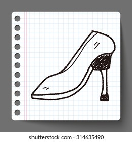 High-heeled shoes doodle