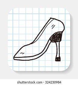 High-heeled shoes doodle
