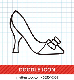 High-heeled shoes doodle