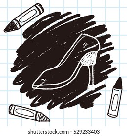 High-heeled shoes doodle