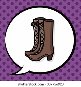 High-heeled shoes doodle, speech bubble