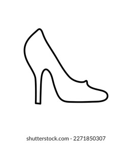 high-heeled shoes icon. sign design on white background