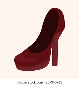 High-heeled shoes style theme elements vector,eps